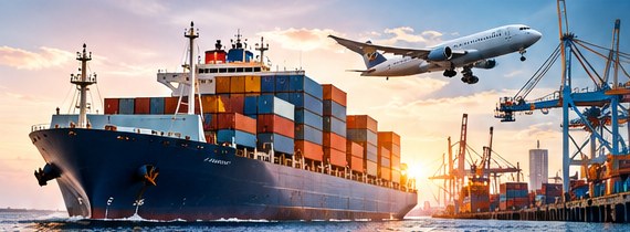 Illustrative maritime trade and shipping